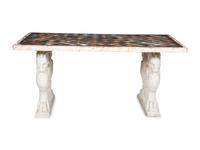 An Italian Specimen Marble and Carved White Marble Table
