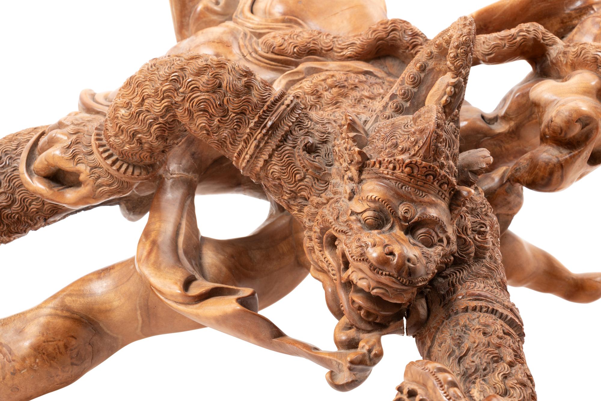 A Burmese Hardwood Carving