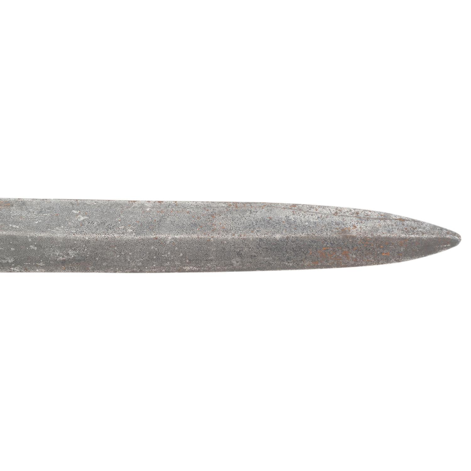 Scarce Straight Blade Memphis Novelty Works Thomas Leech Inside Guard Marked Cavalry Saber