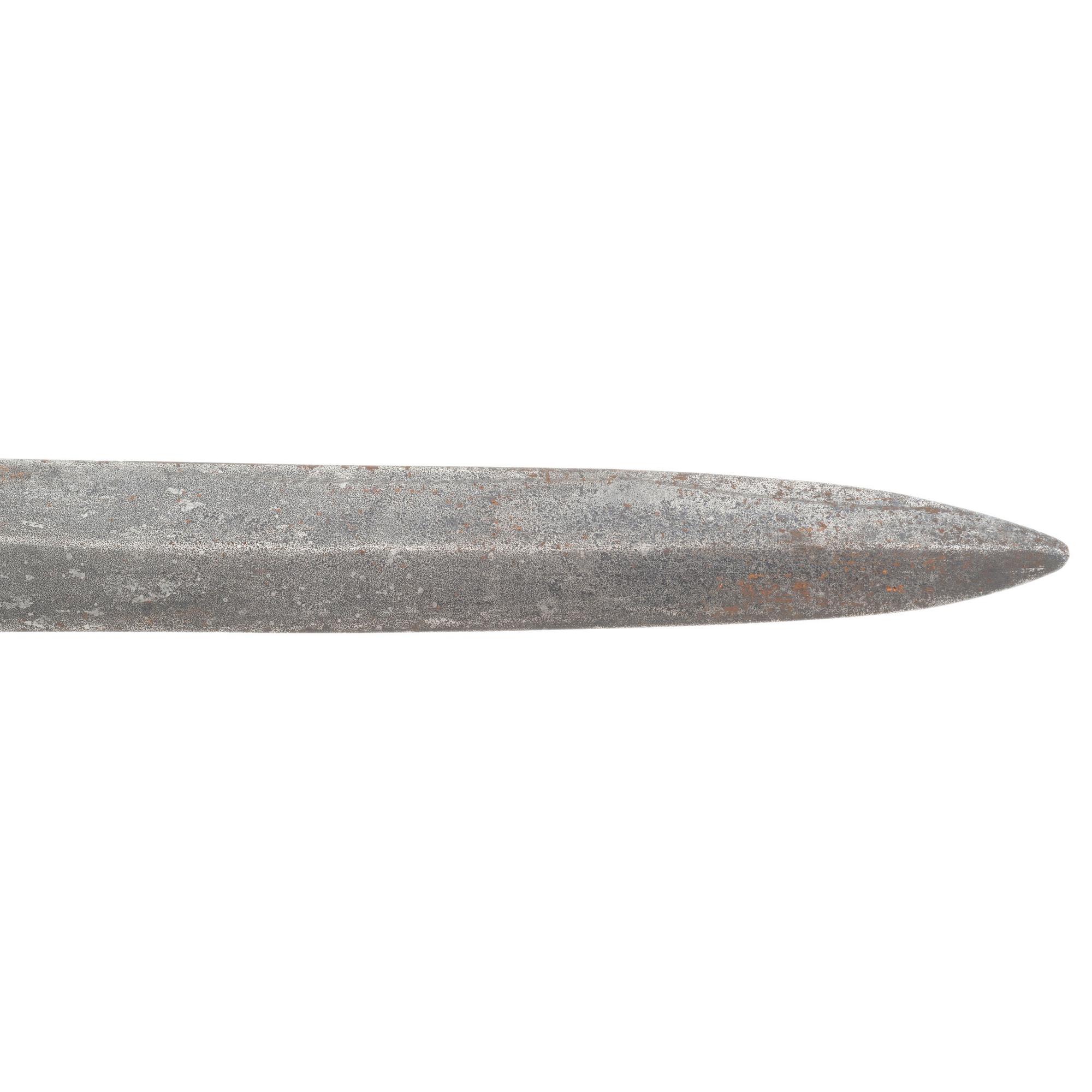 Scarce Straight Blade Memphis Novelty Works Thomas Leech Inside Guard Marked Cavalry Saber