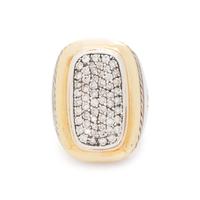 DAVID YURMAN, YELLOW GOLD, SILVER AND DIAMOND RING