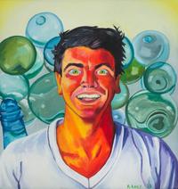 Robert Lucy, (American, b. 1965), Self Portrait w/ Glass Floats, 1993