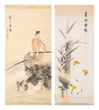 Three Chinese and Japanese Hanging Scrolls