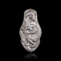 A Chinese Silver 'Winged Fox' Harness Ornament, Northeast China, Xianbei Tribe, Han-Jin Dynasty 汉-晉 鲜卑“飛狐”銀馬珂