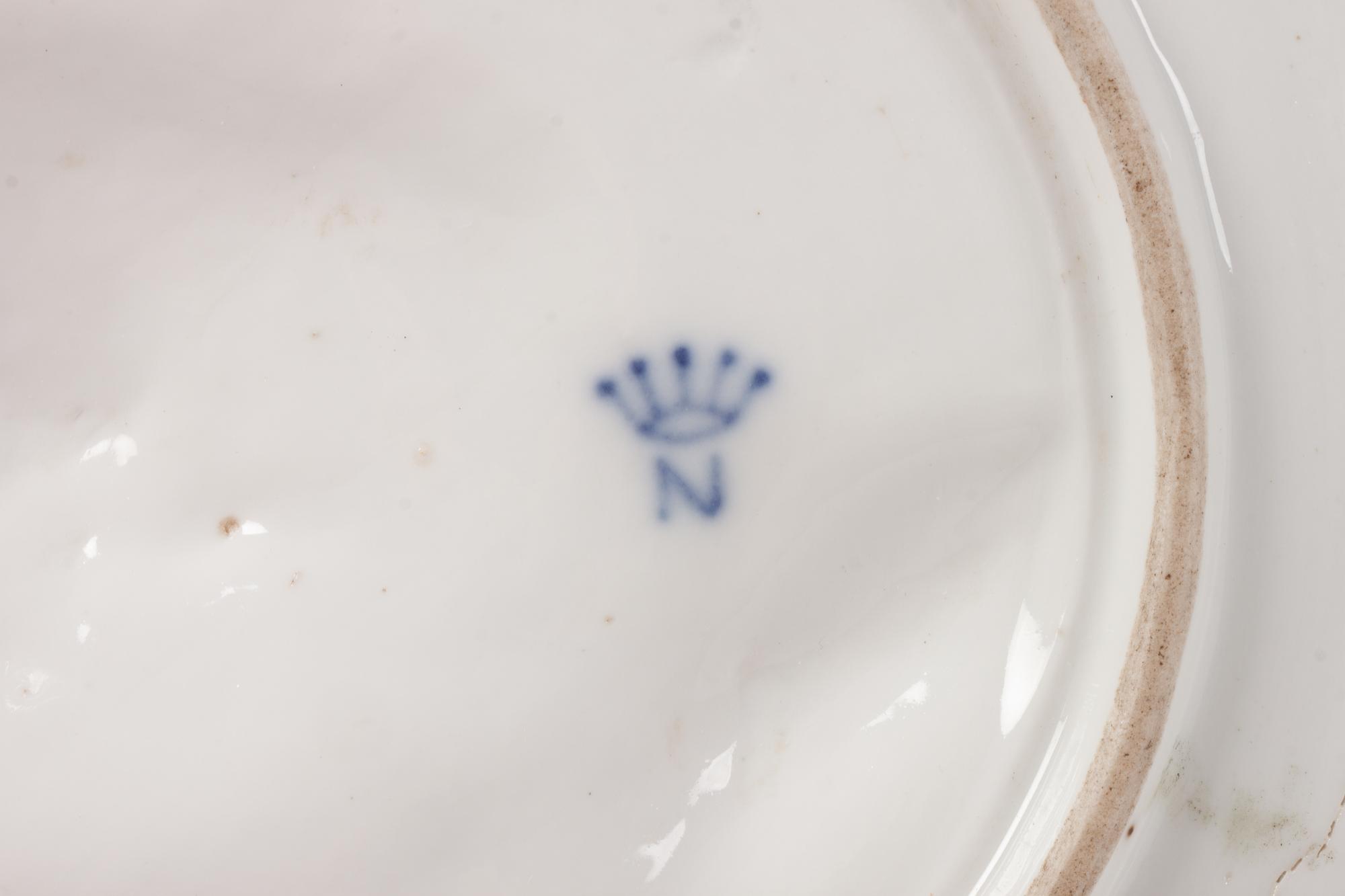 A Pair of Capodimonte Porcelain Relief Portrait Plates