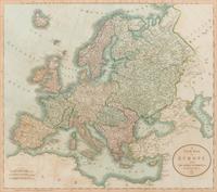 Three Historic Maps: New Map of Europe from The Latest Authorities, 1811, Delaware from the Belt Authorities, 1796, North Carolina published by J.H. Colton & Co.,