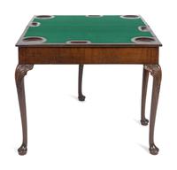 A George II Style Mahogany Games Table — 19TH CENTURY