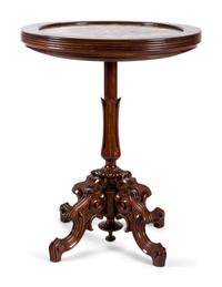 An Italian Mahogany Specimen Marble-Top Table