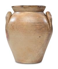 An I. M. Mead Cobalt Decorated Stoneware Jar