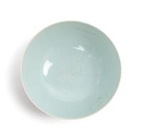 An Large Incised Celadon Ground Porcelain 'Lotus' Bowl