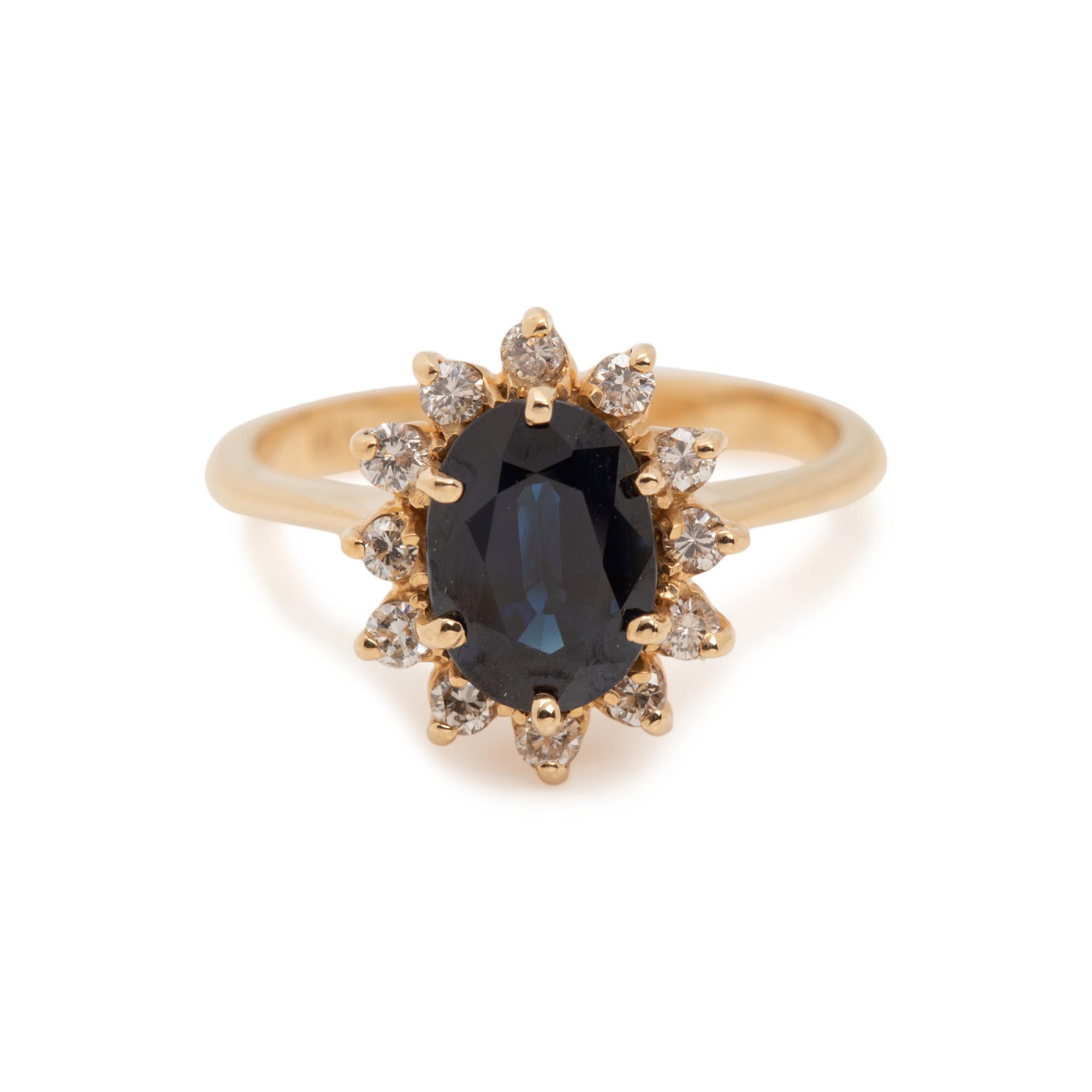 SAPPHIRE AND DIAMOND RING