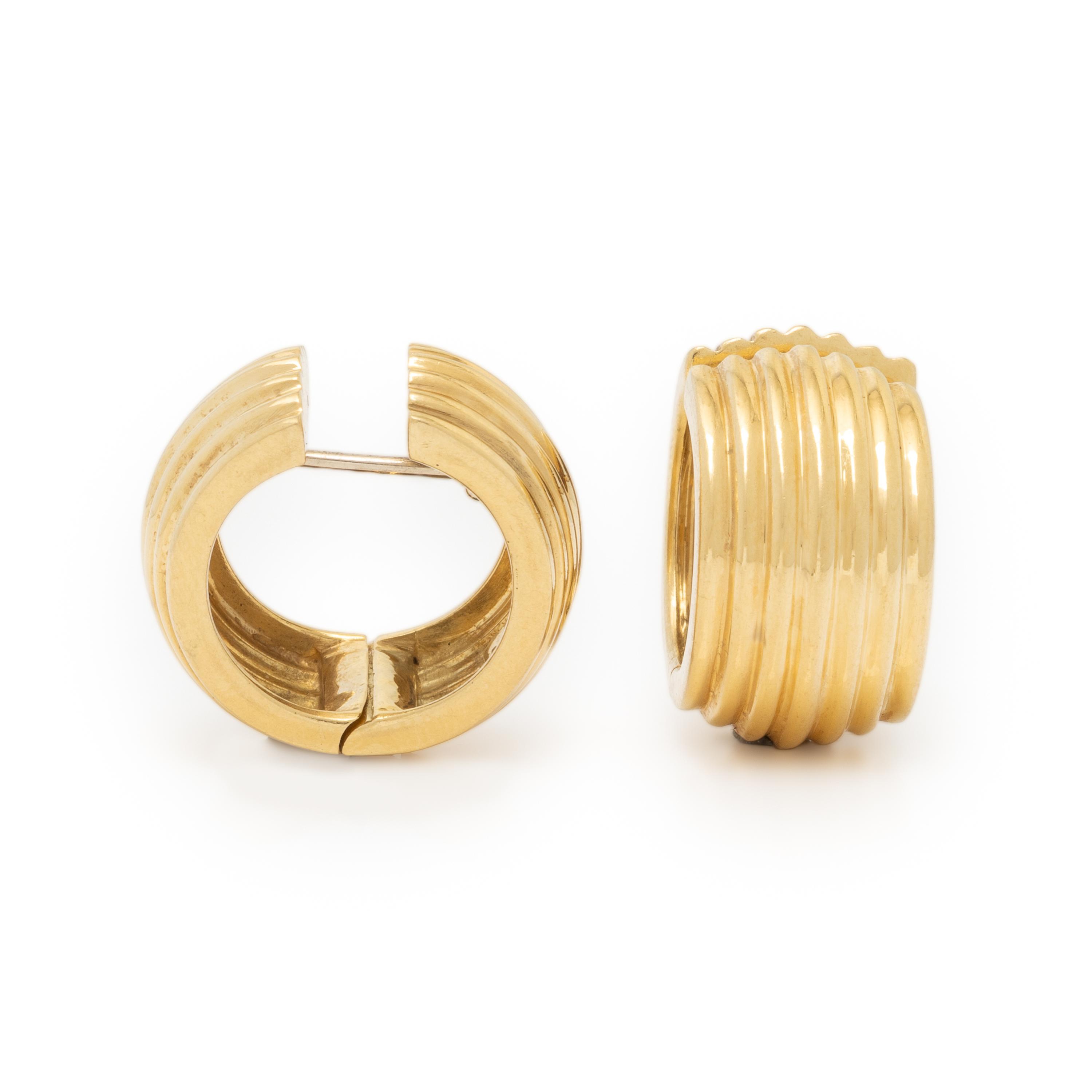 Tiffany & Co., Yellow Gold Hoop Earrings