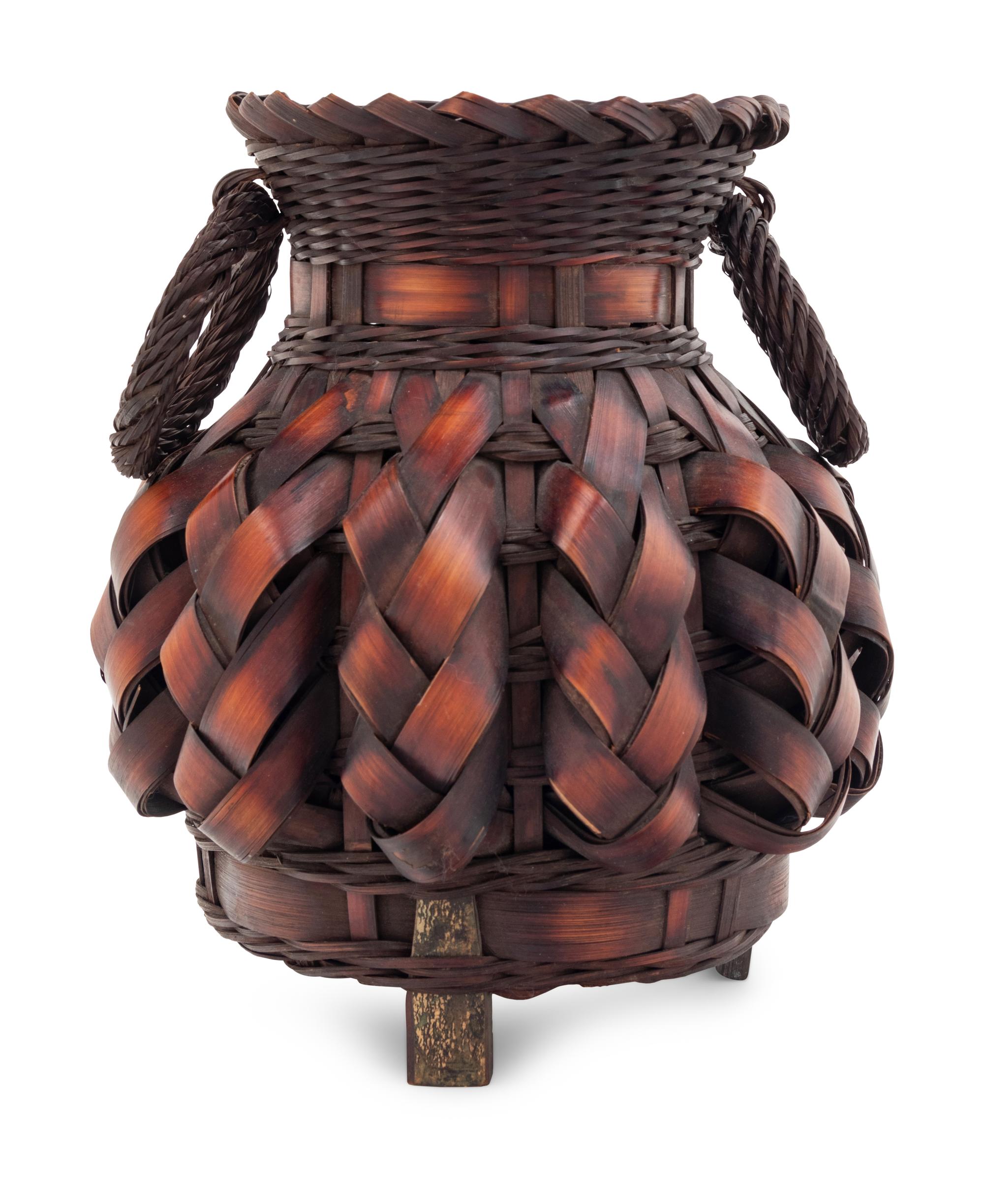 A Bamboo Flowering Basket