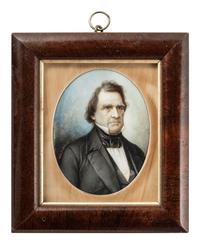 [WAR OF 1812-POLITICS]. WHITEHURST, Jesse (1820-1875), artist. Miniature painting of William Learned Marcy.