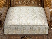 A Pair of Moroccan Marquetry and Mother-of-Pearl Inlaid Lounge Chairs