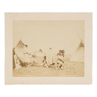 William Notman (Scottish-Canadian, 1826-1891) — Women at a Blackfeet Camp