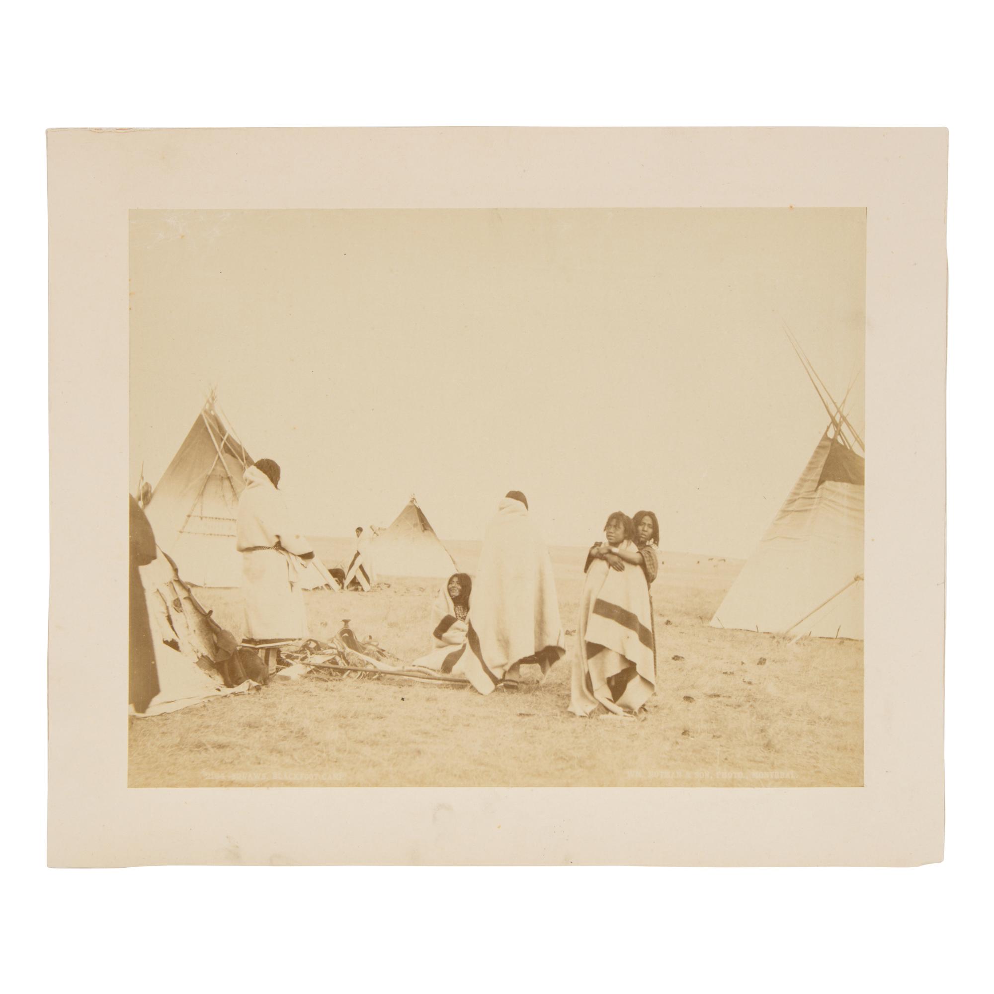 William Notman (Scottish-Canadian, 1826-1891) — Women at a Blackfeet Camp