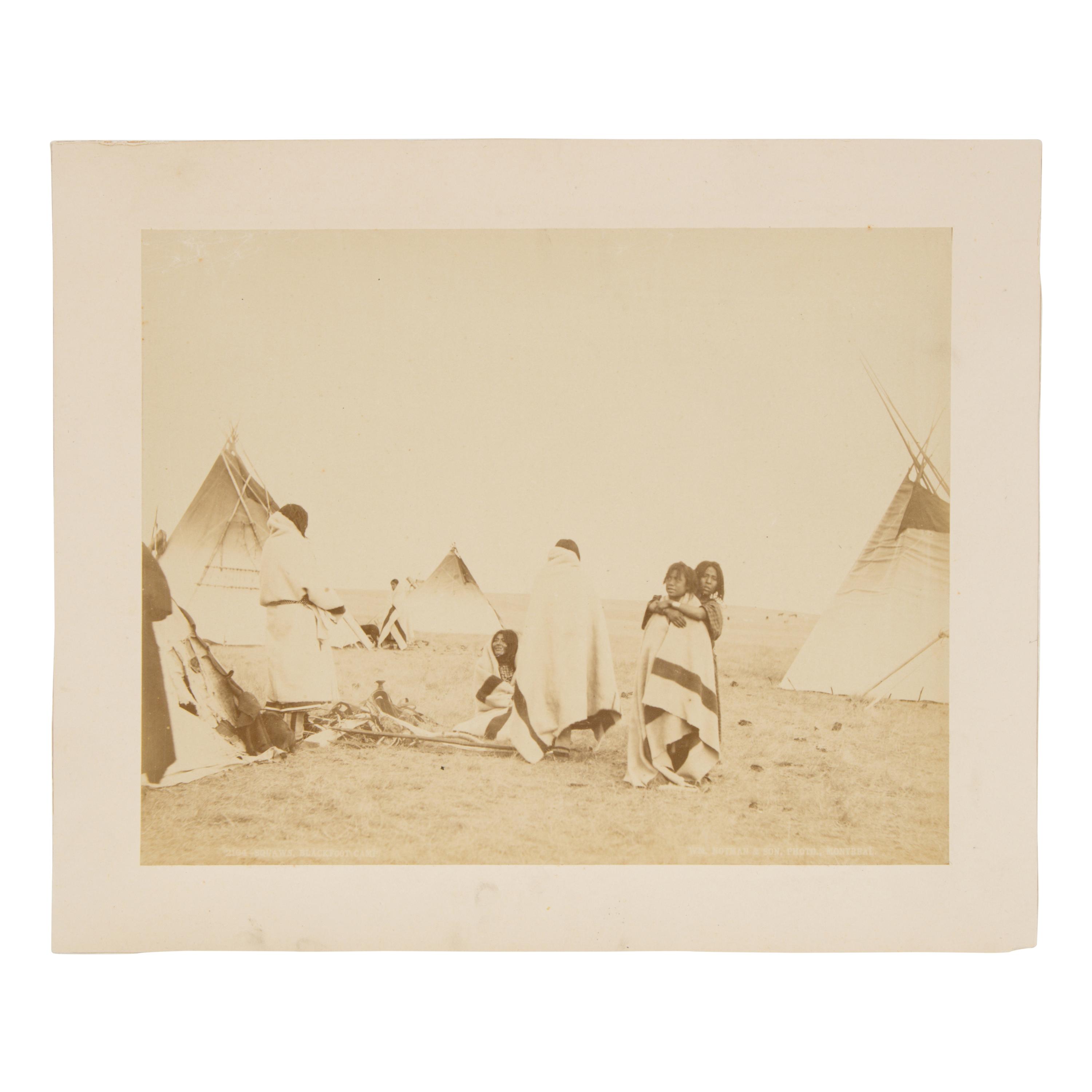 William Notman (Scottish-Canadian, 1826-1891) — Women at a Blackfeet Camp