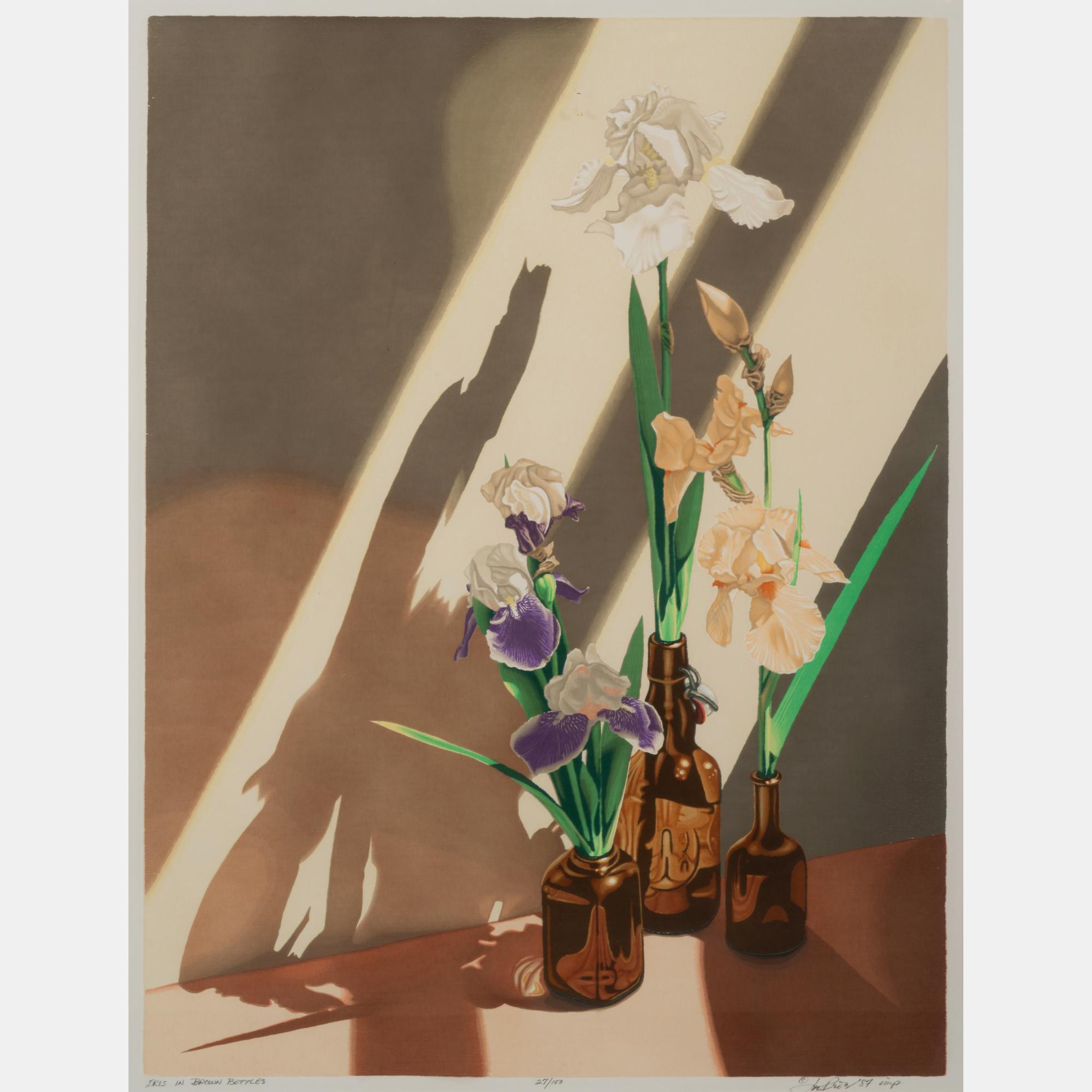 Iris in Brown Bottle