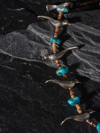 Navajo Silver and Turquoise Cuff Bracelet AND Southwestern-style Fetish Necklace