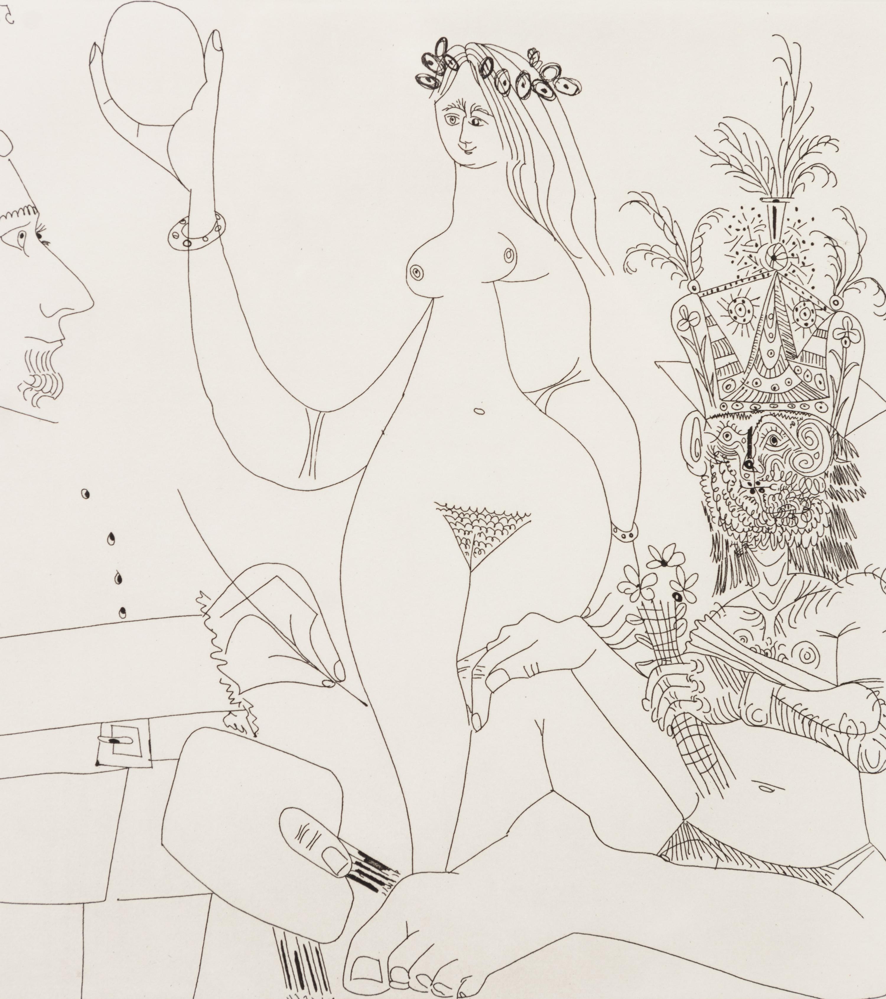 Peintre devant une Trois Graces
