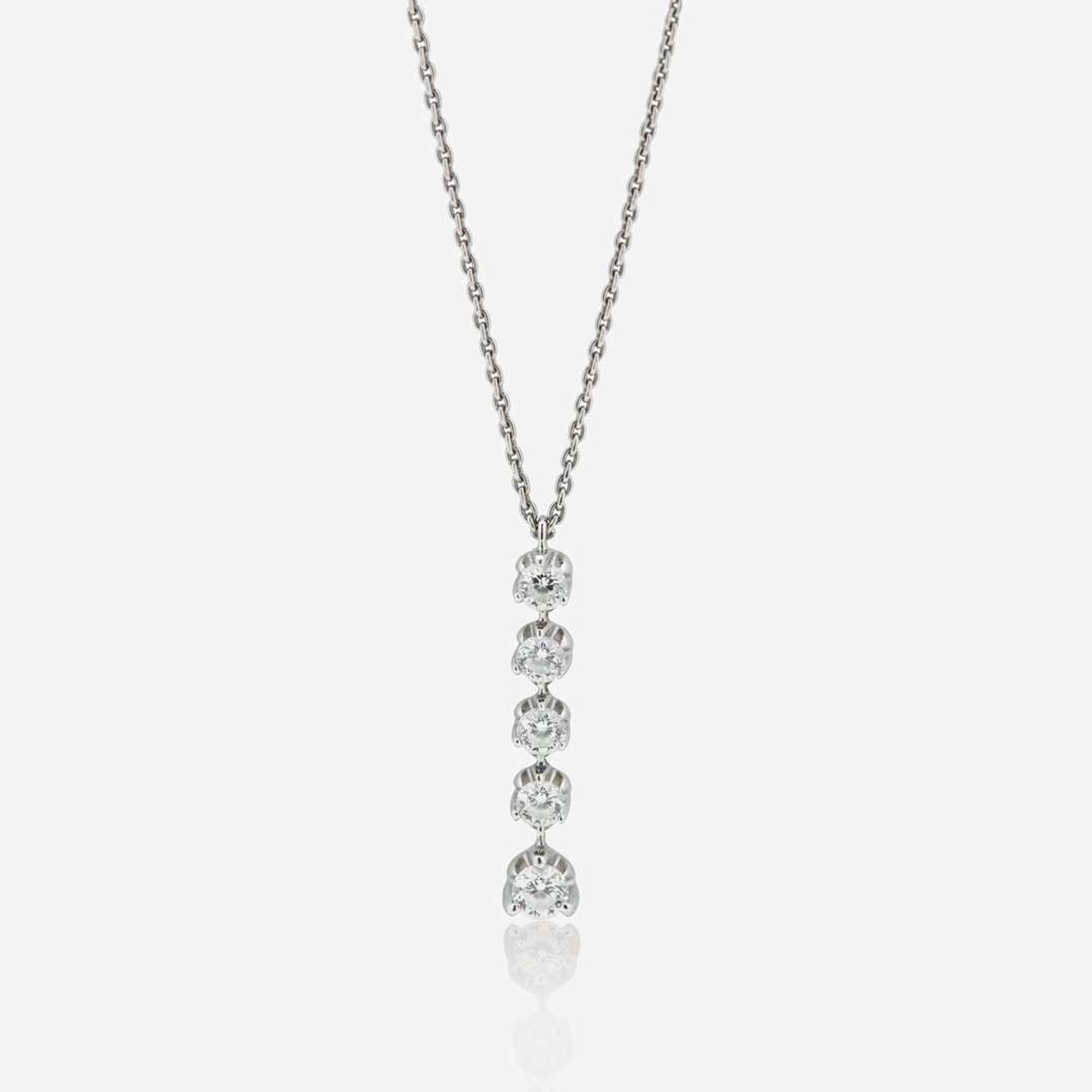 An 18K White Gold and Diamond Necklace by Roberto Coin Roberto Coin