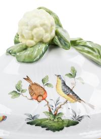 A Herend Porcelain Rothschild Bird Soup Tureen and Underplate