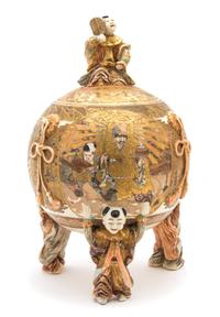 A Satsuma Porcelain Censer Height 14 x diameter 8 inches. — 19TH CENTURY