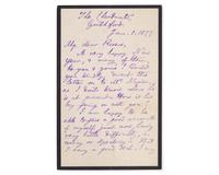 Lewis, Carroll (Charles Lutwidge Dodgson). Autograph Letter, signed