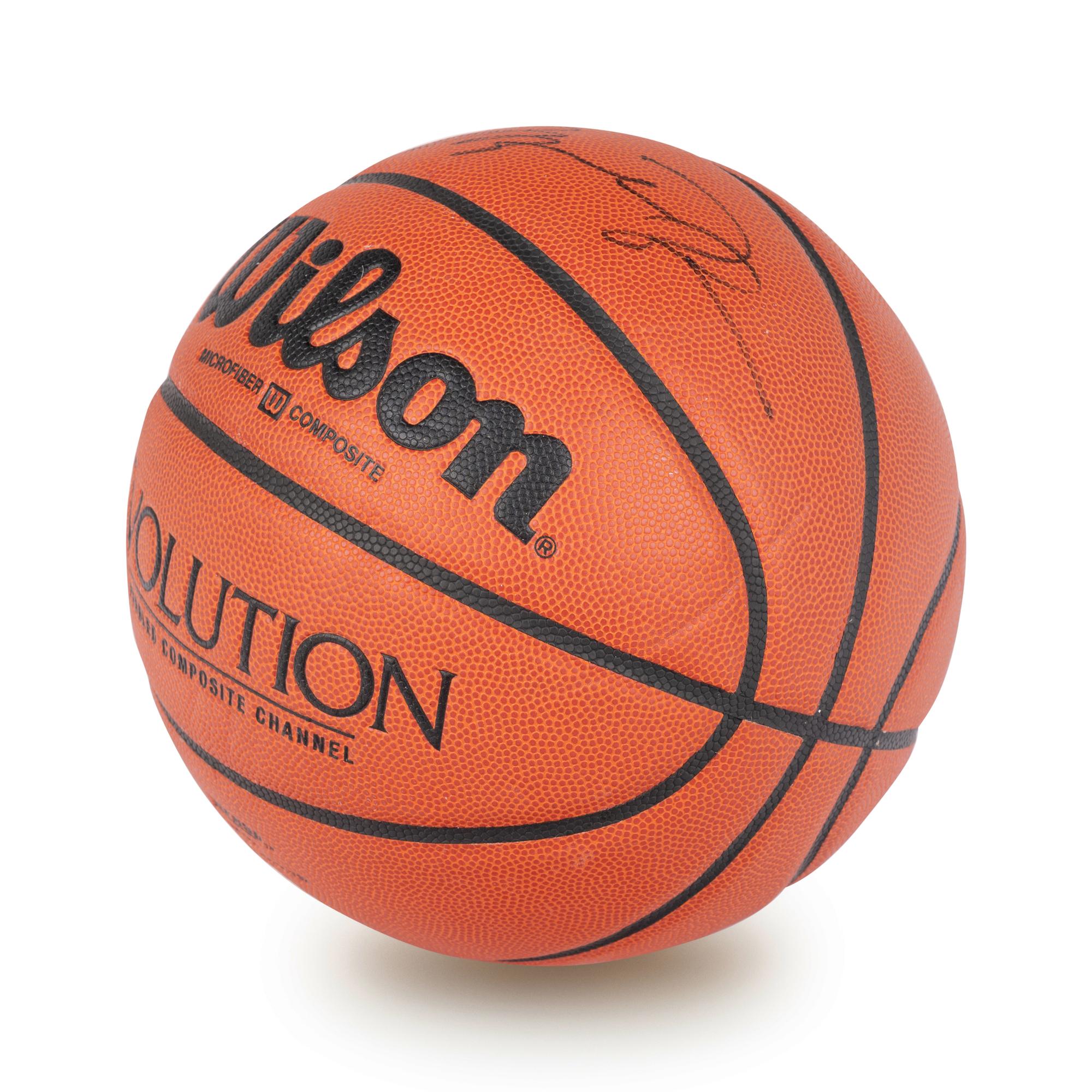 A Michael Jordan Signed Autograph Wilson Basketball (Beckett Authentication Services Letter BAS Certified),