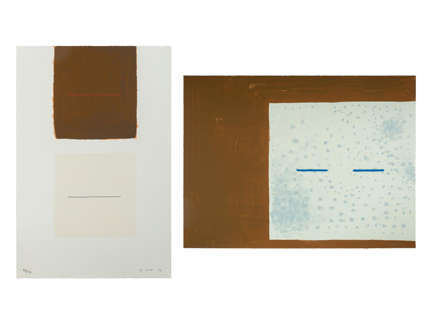 Brown and White Related and Areas Contrasted (two prints from A Poem for Alexander ), 1972