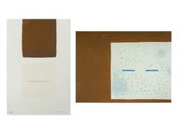 Brown and White Related and Areas Contrasted (two prints from A Poem for Alexander ), 1972