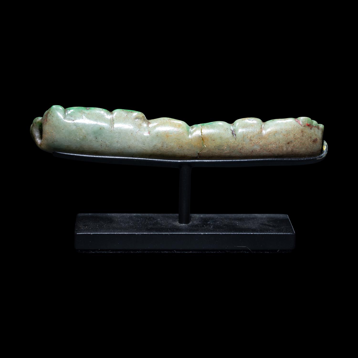 A Maya Jade Serpent Pendant