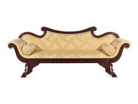 A Classical Style Carved Mahogany Swan-Foot Sofa