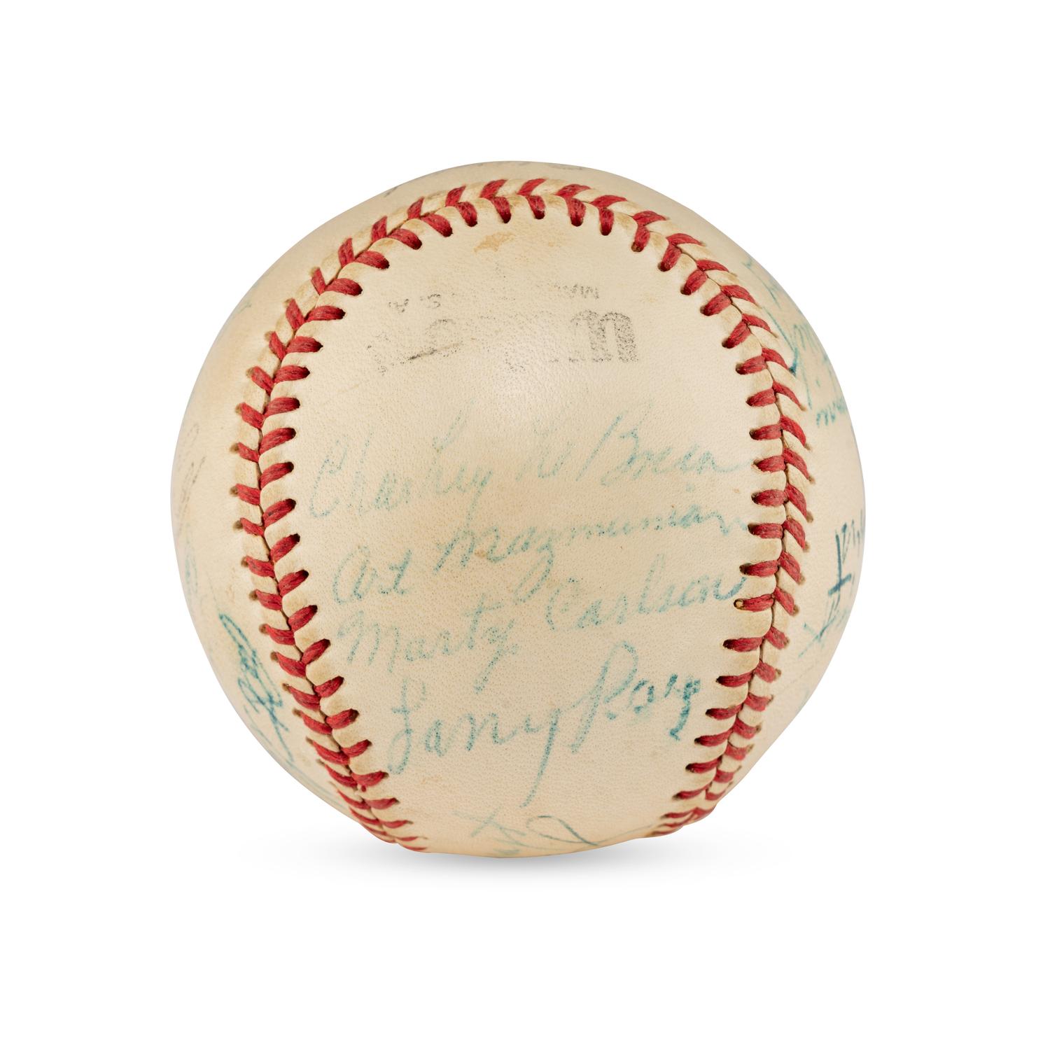 A 1953 Kansas City Blues Team Signed Autograph Baseball