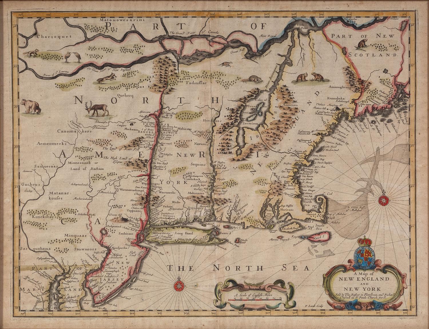 SPEED, John. A Map of New England and New York . London: Basset and Chiswell, ca 1676.