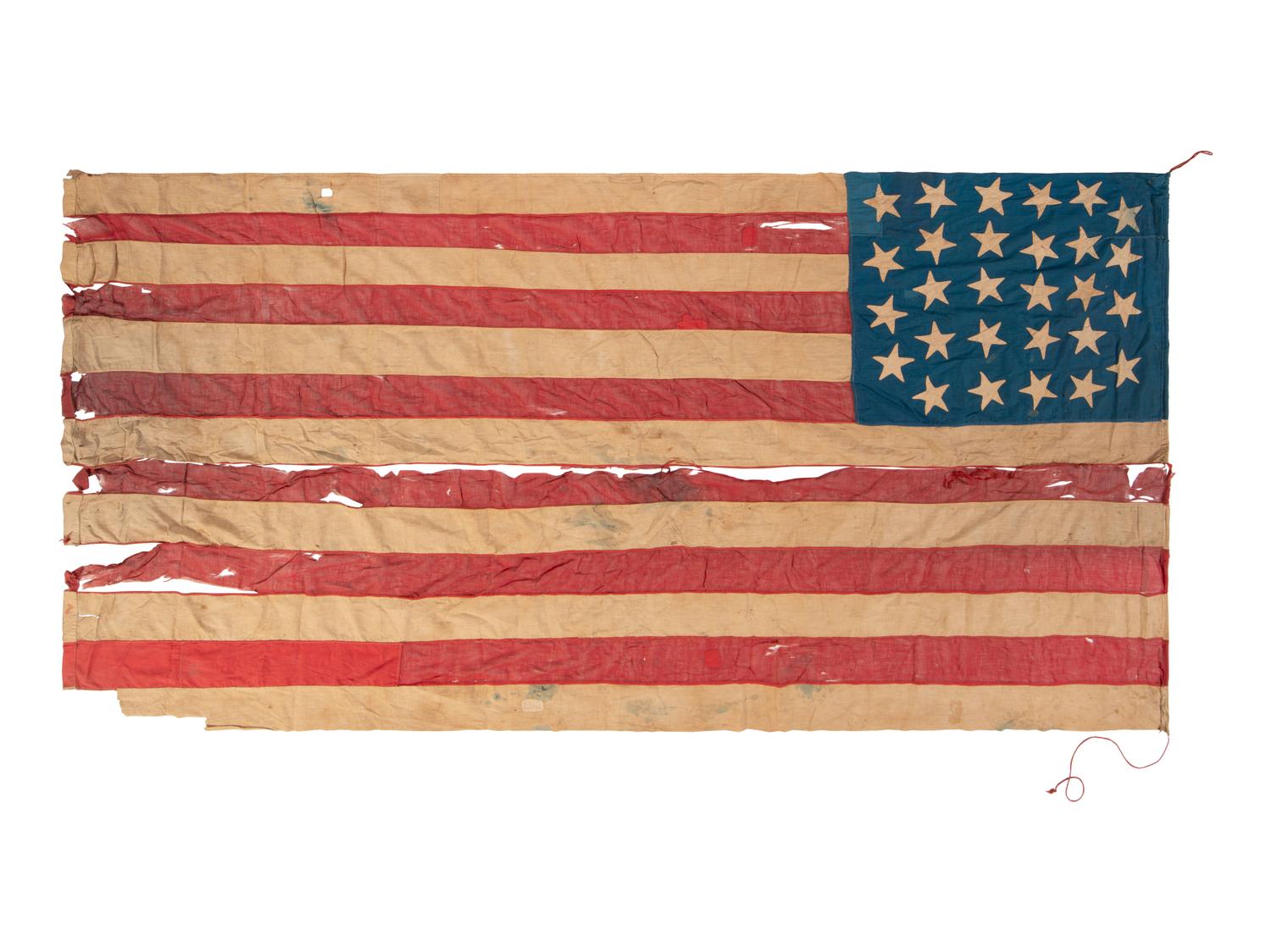 [FLAGS]. 28-star American flag. Ca mid-19th century.