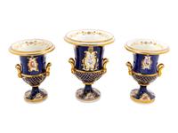 A Three Piece Porcelain Garniture