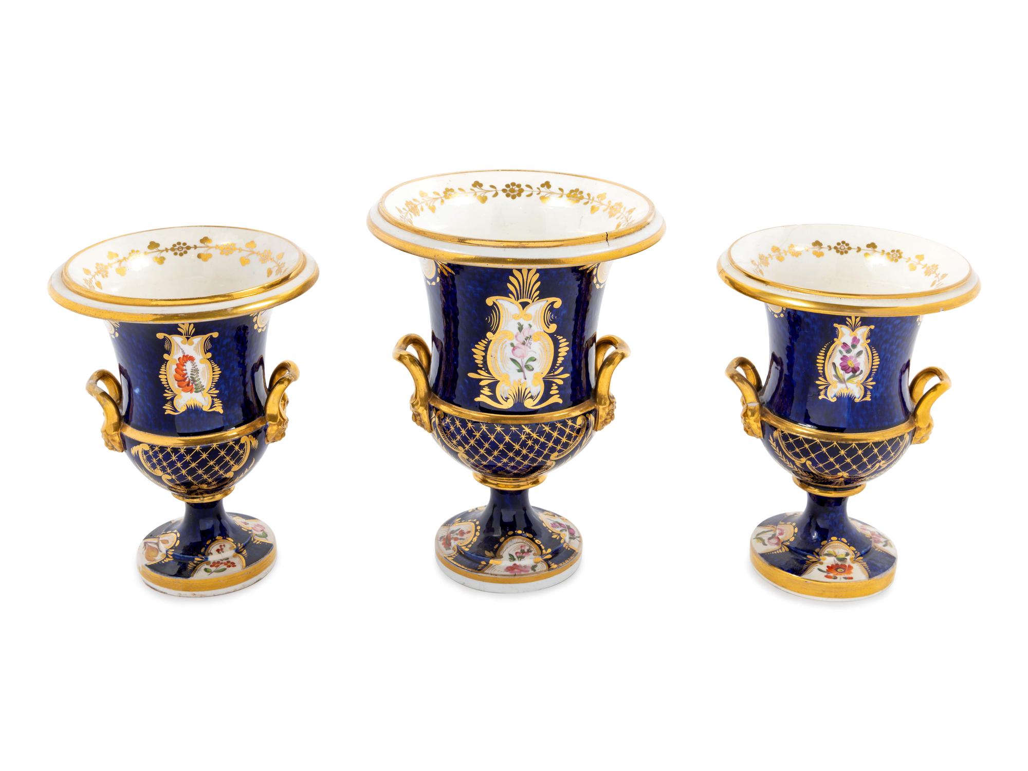 A Three Piece Porcelain Garniture