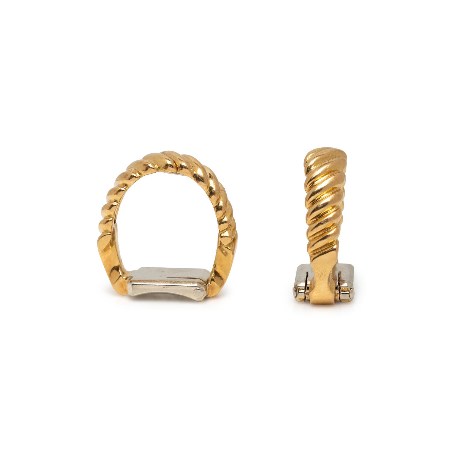 VAN CLEEF & ARPELS, YELLOW GOLD CUFFLINKS