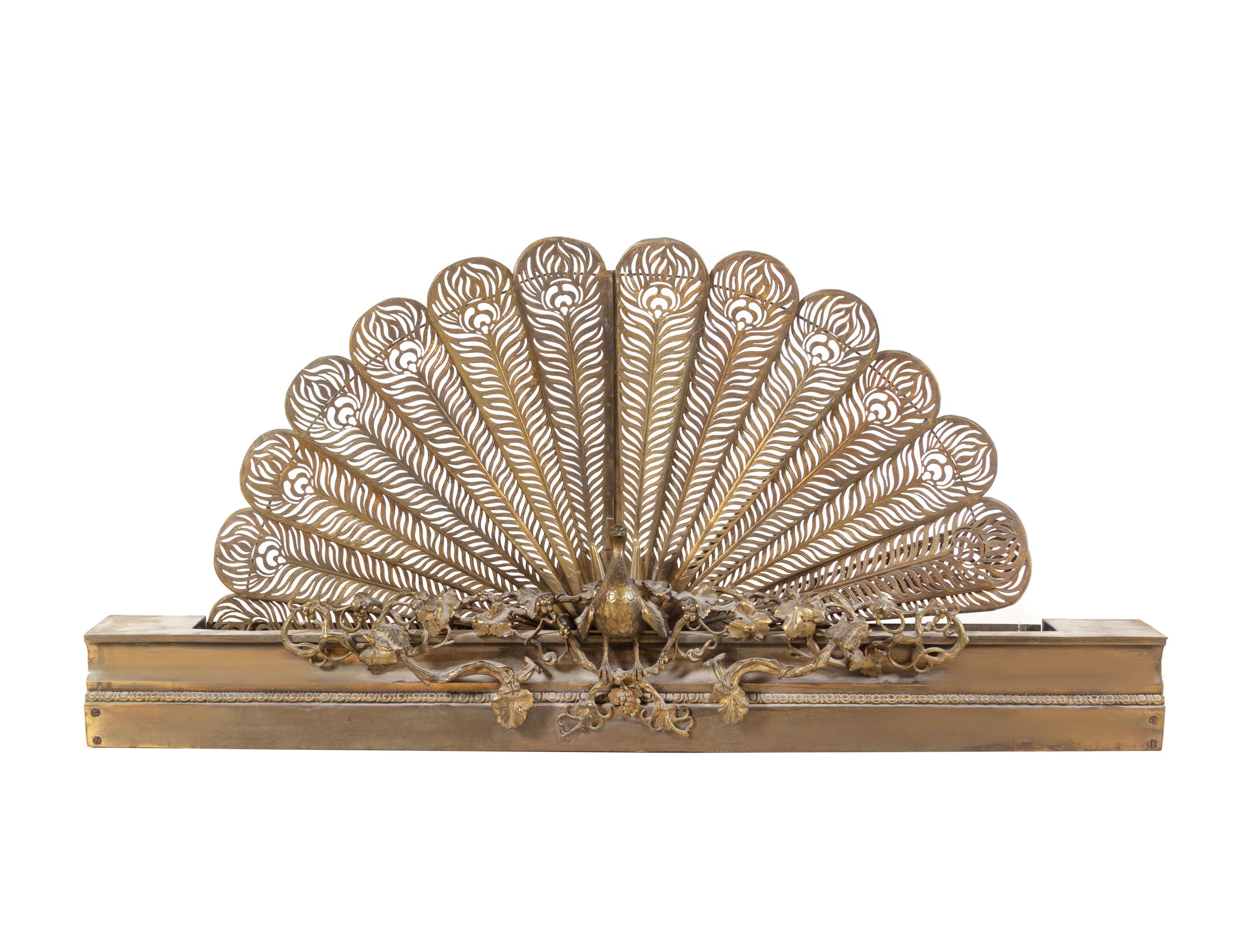 A Louis XVI Style Gilt Bronze Fire Fender