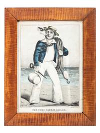 A Sarony & Major Hand-Colored Lithograph, "The True Yankee Sailor"