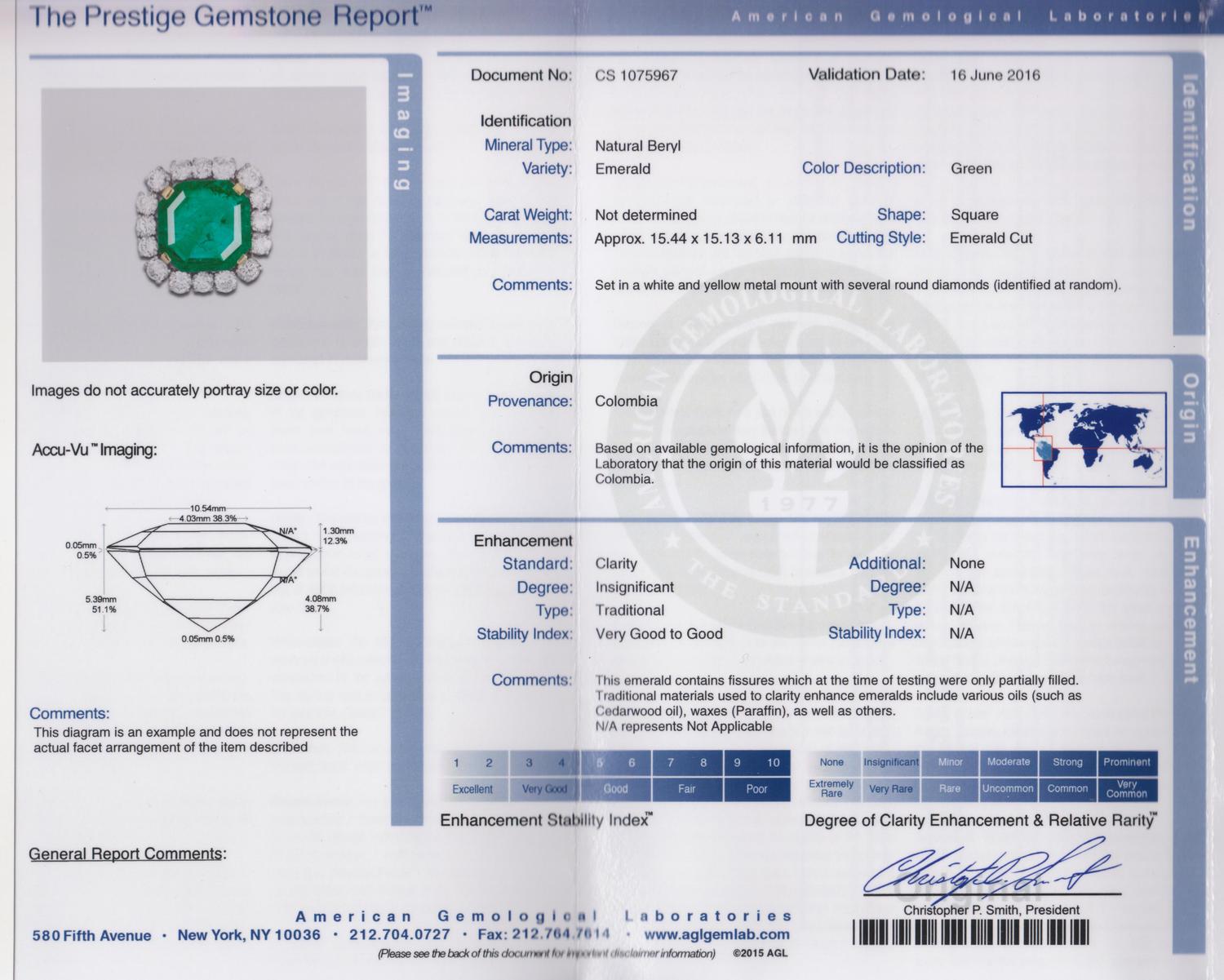 A Platinum, Colombian Emerald and Diamond Ring, 16.50 dwts.