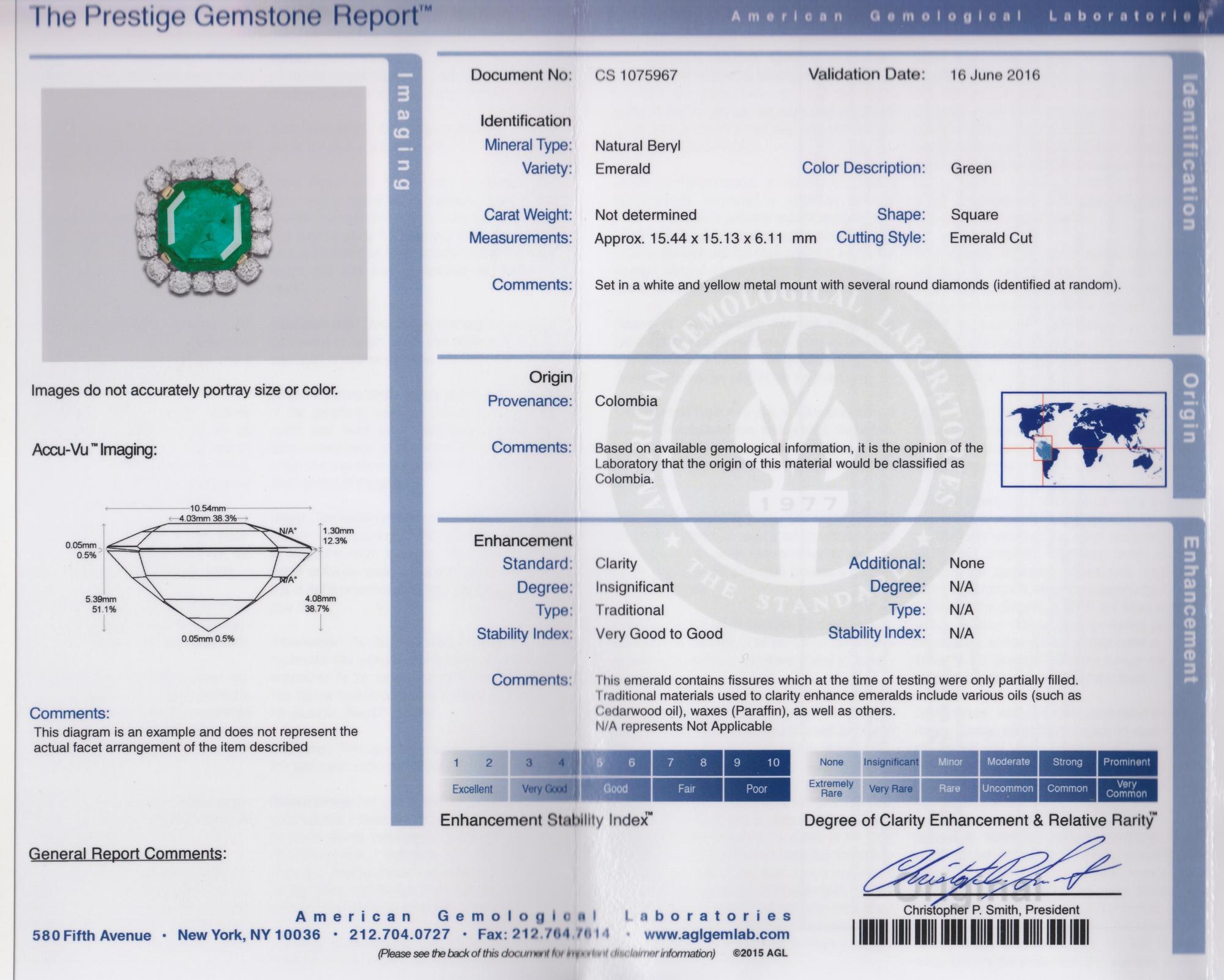 A Platinum, Colombian Emerald and Diamond Ring, 16.50 dwts.