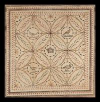 A Roman Style Marble Mosaic Panel