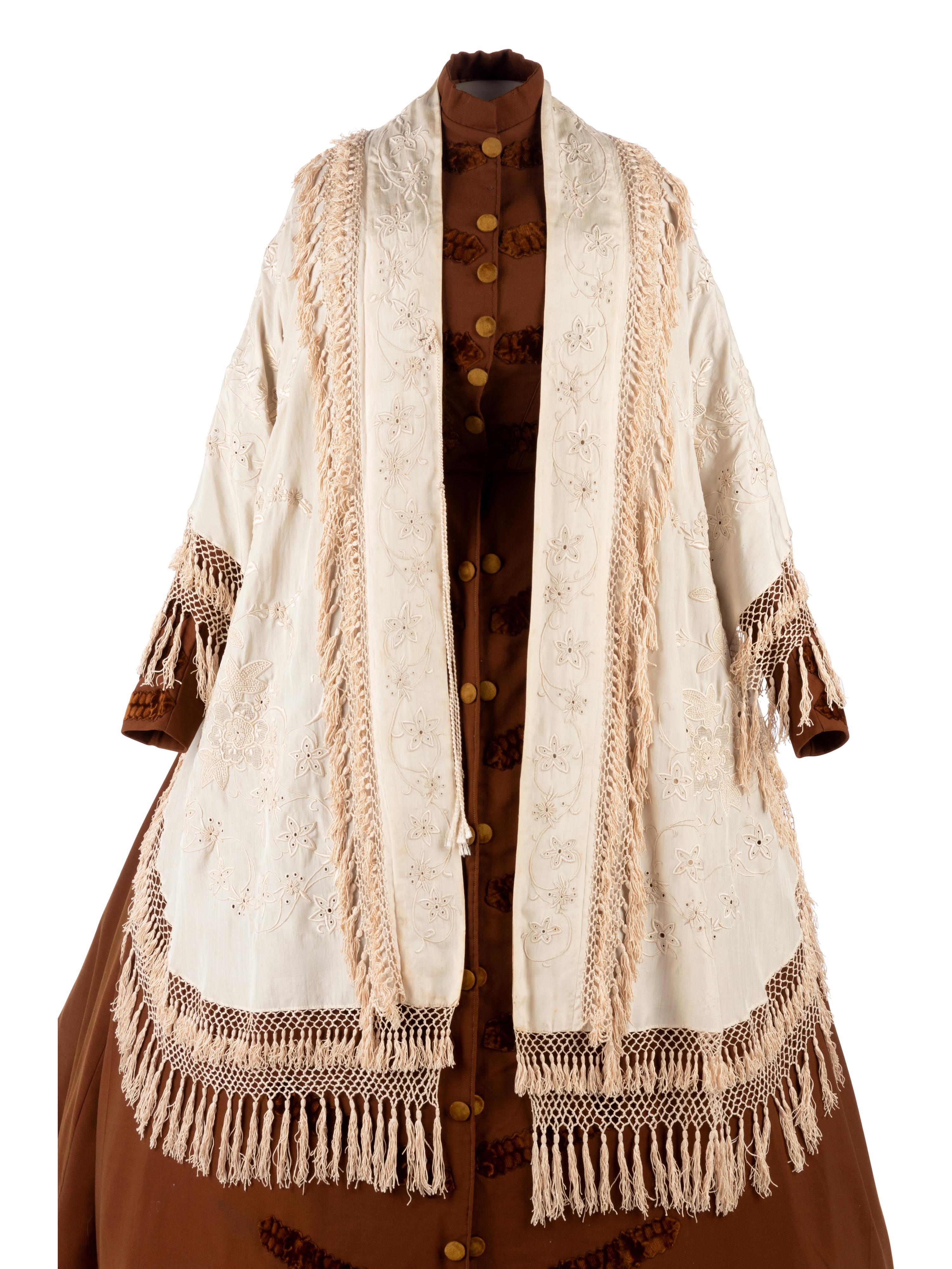 Collection of 19th Century Clothing: One Dress, Four Capes