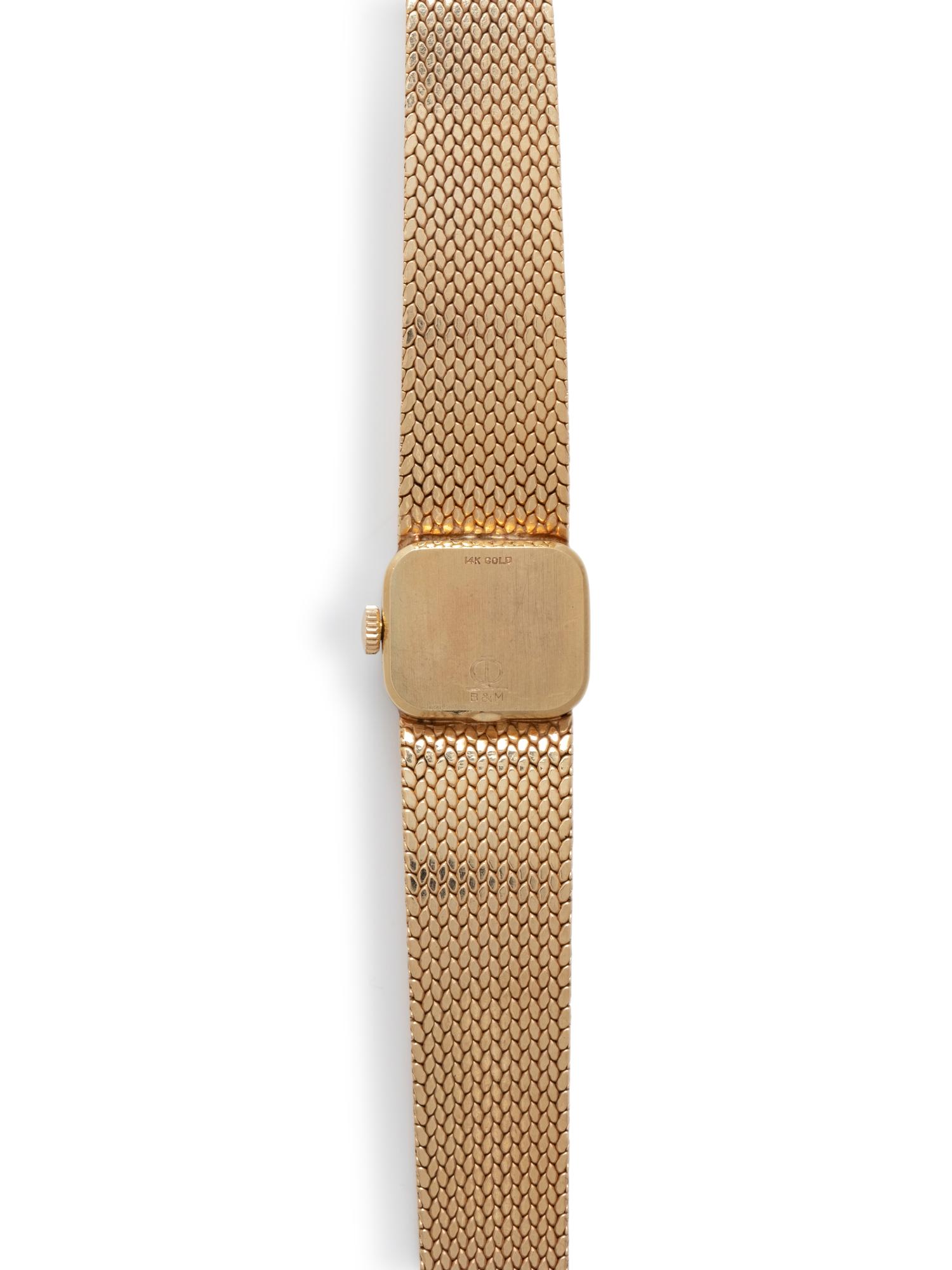 BAUME & MERCIER, 14K YELLOW GOLD AND DIAMOND WATCH