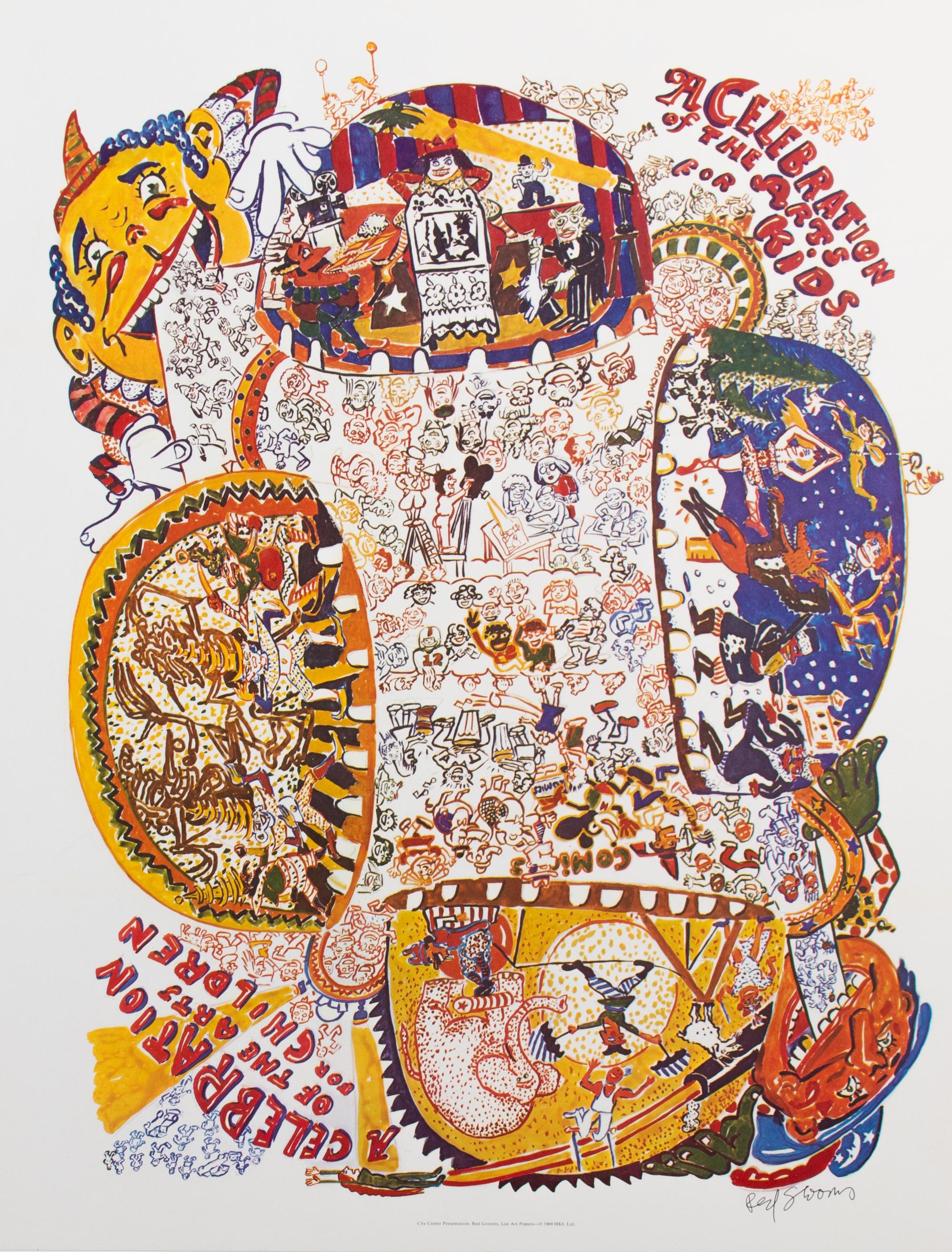 Red Grooms A Celebration of Arts for Children , 1969 Signed
