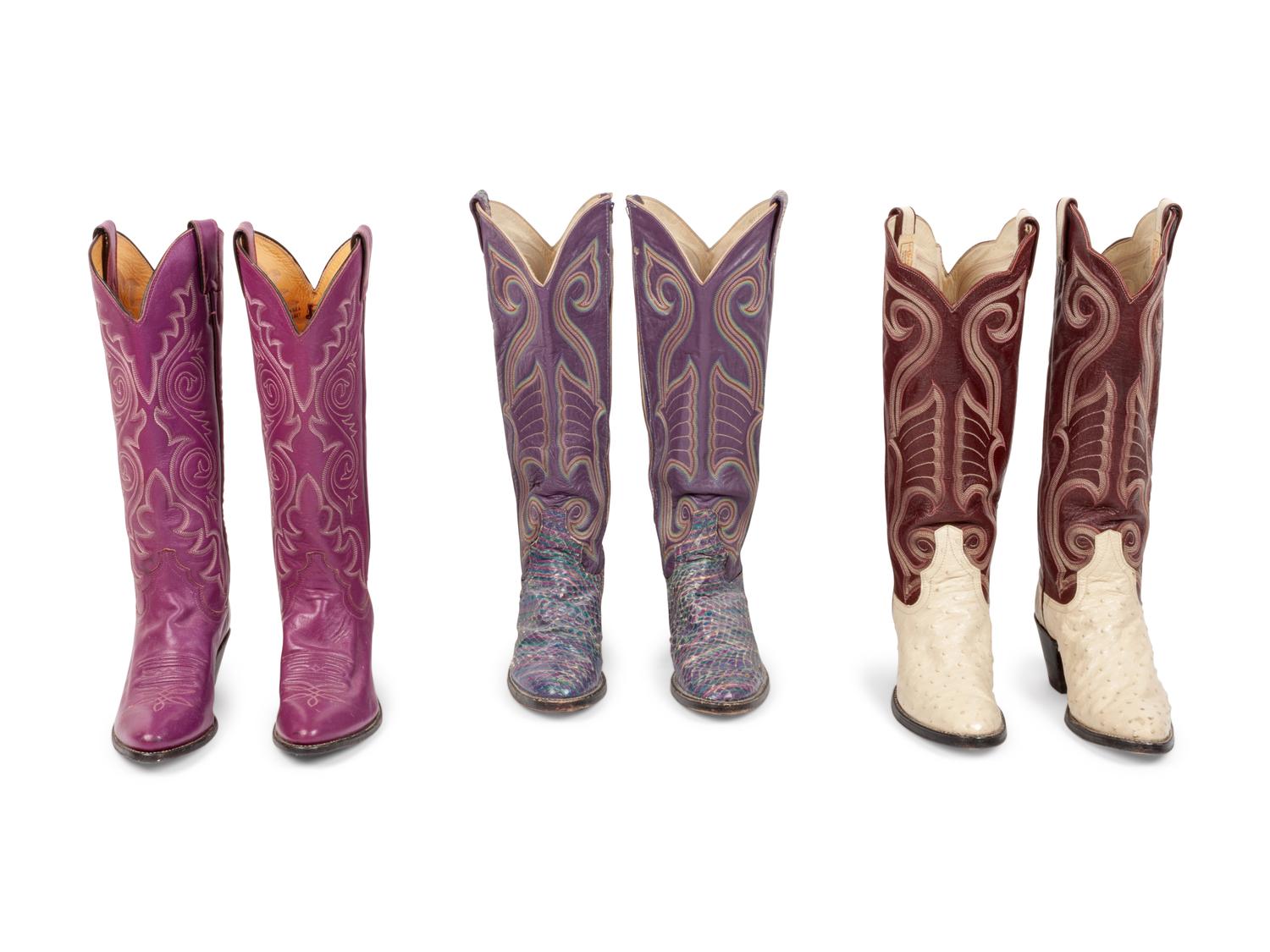 Three Pairs Women's Cowboy Boots