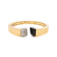 ROBERTO COIN, DIAMOND AND BLACK JADE 'SAUVAGE PRIVÉ' BANGLE BRACELET